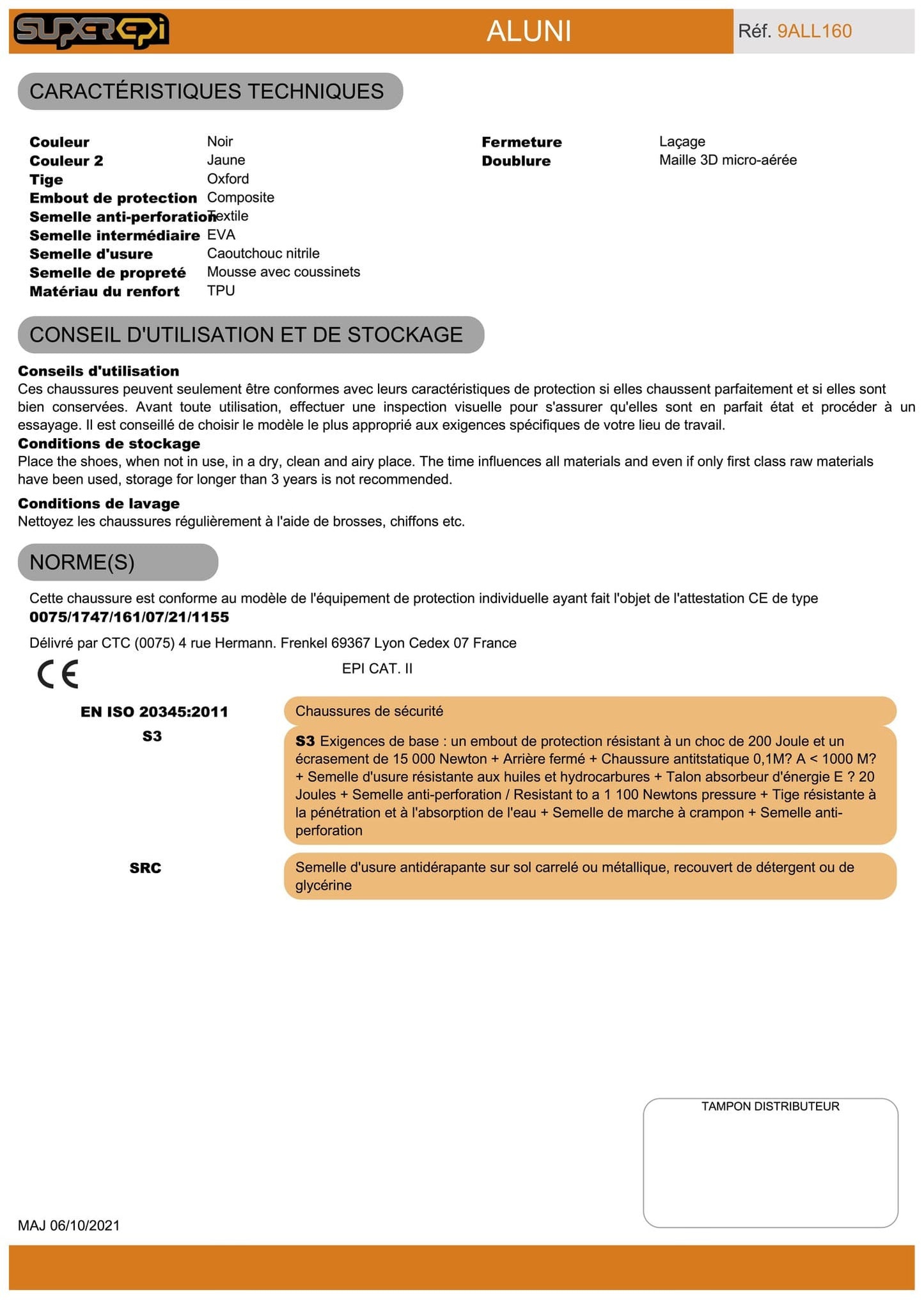 Les chaussures de sécurité Aluni basse Oxford noir jaune S3 sont un produit de qualité supérieure destiné à offrir une protection optimale aux pieds des professionnels travaillant dans différents secteurs industriels. Avec leur semelle extérieure EVA/caoutchouc nitrile, ces sneakers sont remarquablement souples et légères. La semelle de confort en mousse HI-POLY et ses coussinets assurent un grand confort tout au long de la journée. La tige en tissu Oxford est également imperméable.