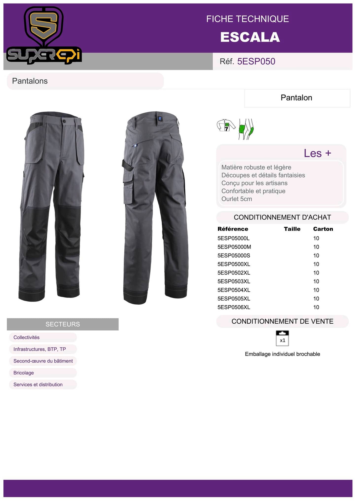 Pantalon Escala