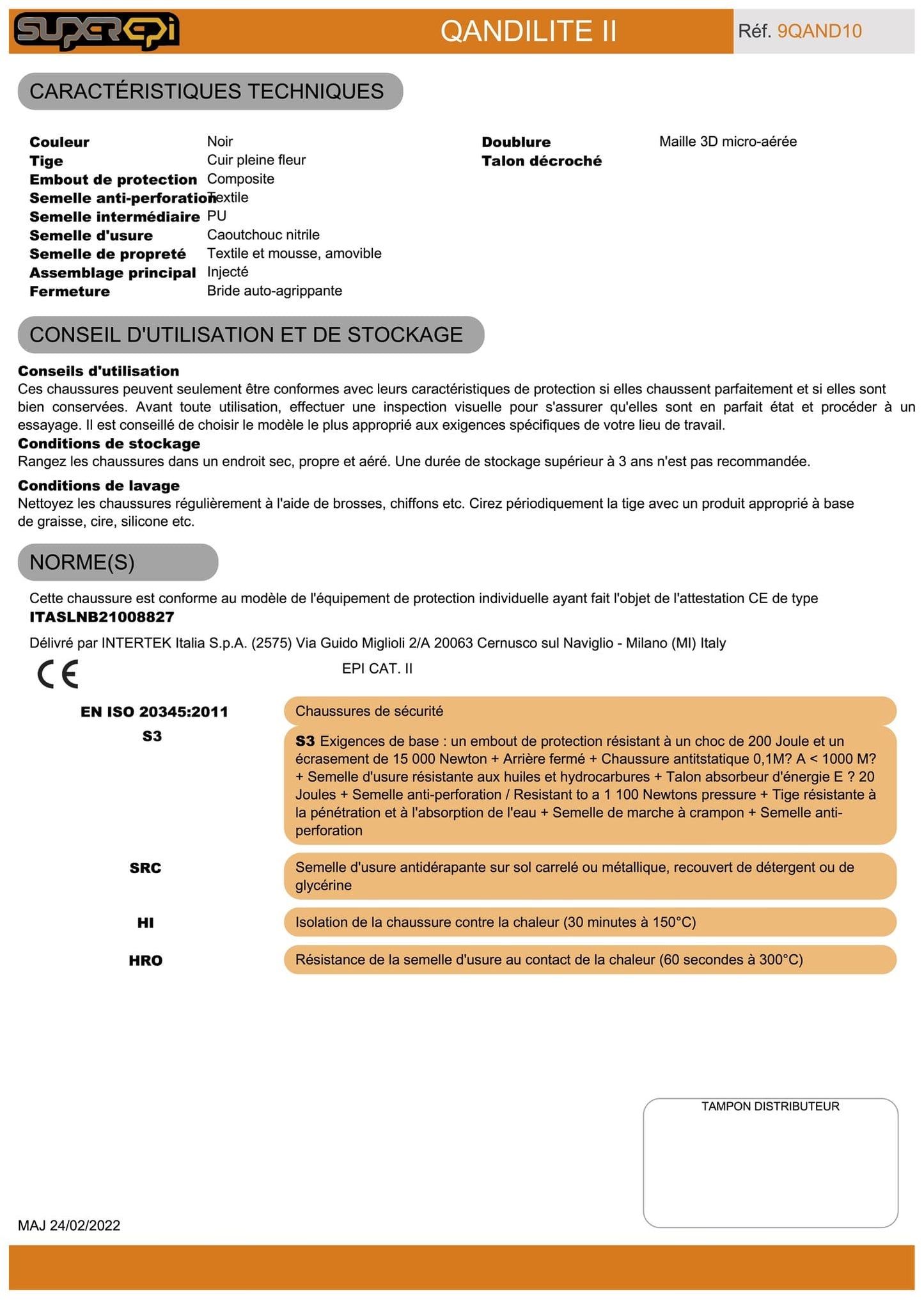 Les chaussures de sécurité QANDILITE II soudeur sont la solution parfaite pour les professionnels qui cherchent une chaussure confortable, pratique et protégeant contre les risques spécifiques de leur métier. La chaussure soudeur est montante, fabriquée en cuir pleine fleur avec un protège malléole matelassé pour une meilleure protection. Sa doublure en filet respirant et son système de fermeture à scratch facilitent le déchaussage. 