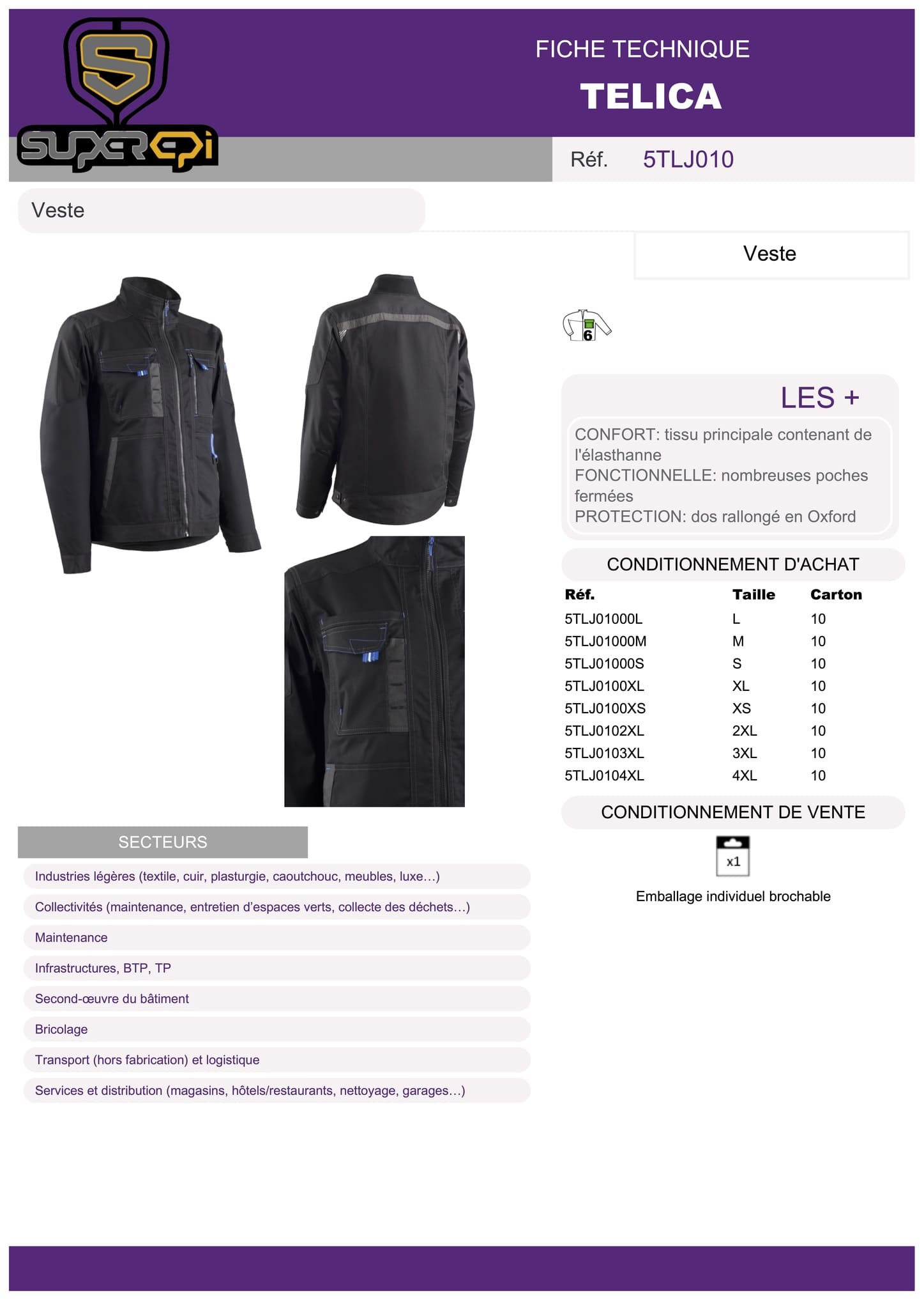 La veste Telica proposée par Superepi est un choix parfait pour les personnes qui cherchent une veste pratique, fonctionnelle et résistante. Cette veste est fabriquée à partir de matériaux de qualité supérieure pour offrir une durabilité et un confort exceptionnels.