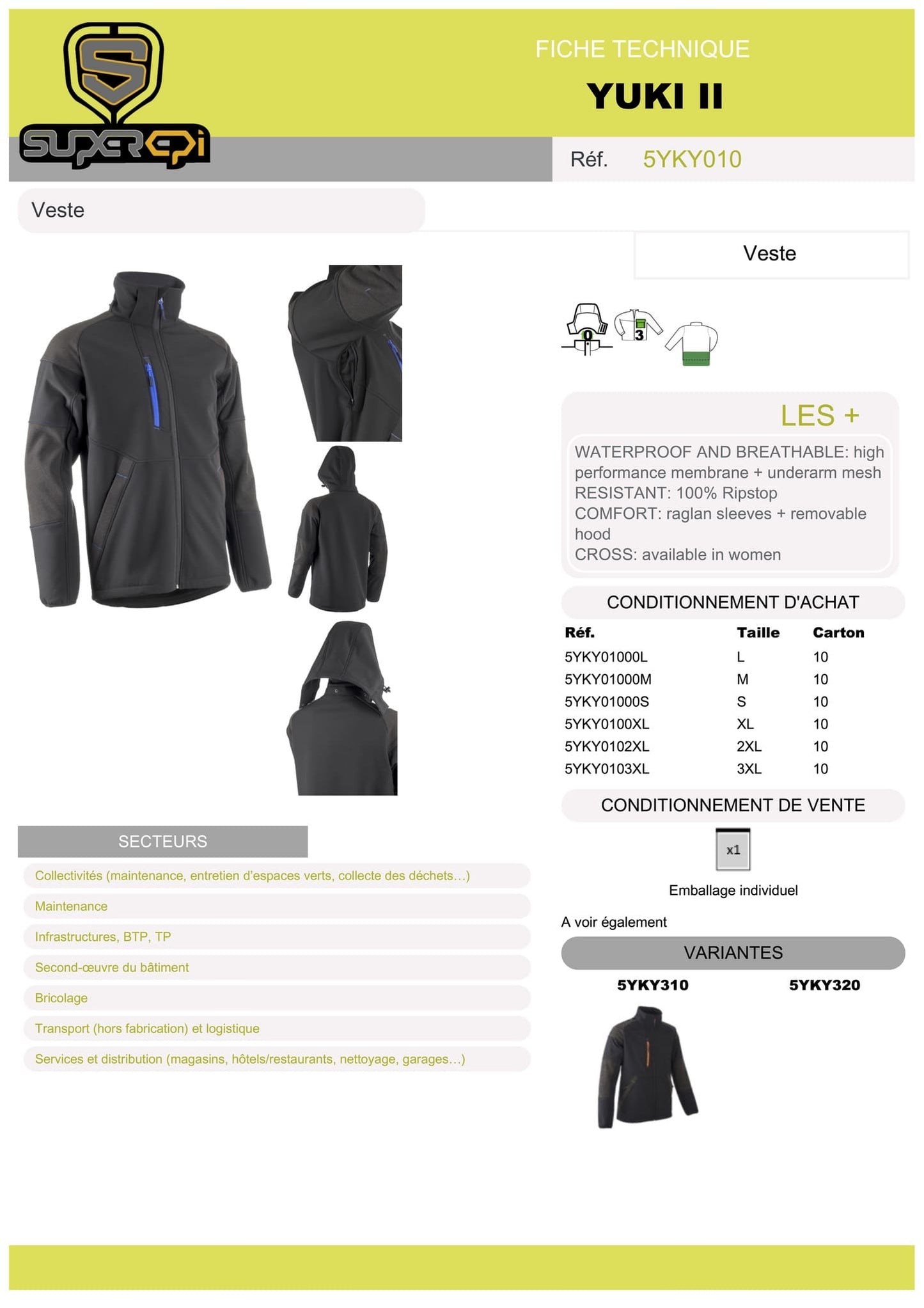 La veste Softshell Yuki II de SuperEpi est un choix idéal pour ceux qui recherchent une veste légère, confortable et fonctionnelle pour leurs activités en extérieur. Fabriquée à partir de matériaux de qualité supérieure, cette veste est à la fois résistante au vent et à l'eau, vous permettant ainsi de rester au sec et au chaud même par temps froid ou pluvieux.