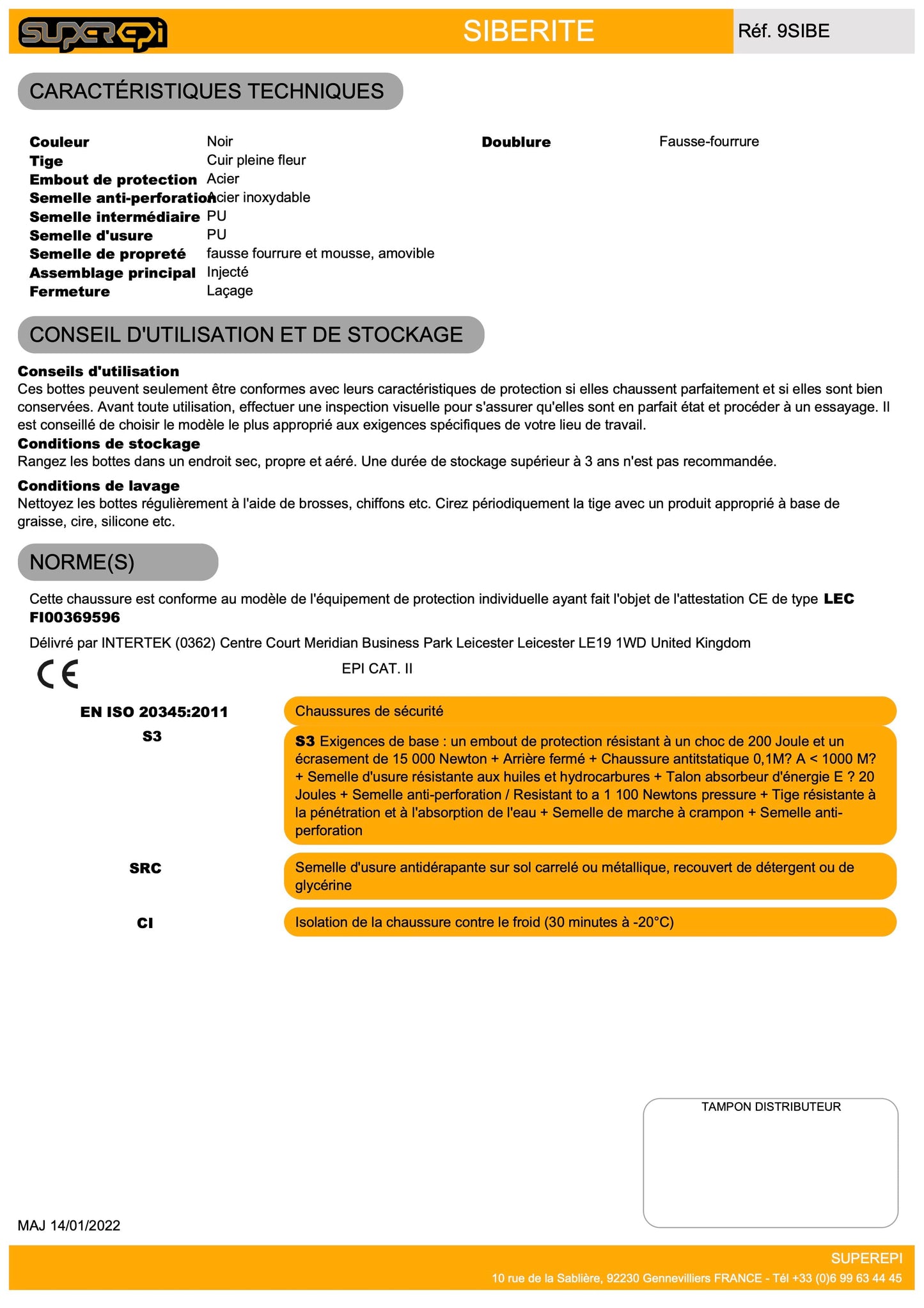 Notre chaussure de sécurité montante type Rangers est conçue pour offrir une protection maximale dans les environnements de travail les plus exigeants. Fabriquée à partir de matériaux de haute qualité, elle est résistante à l'eau et à l'abrasion, et offre une excellente durabilité.