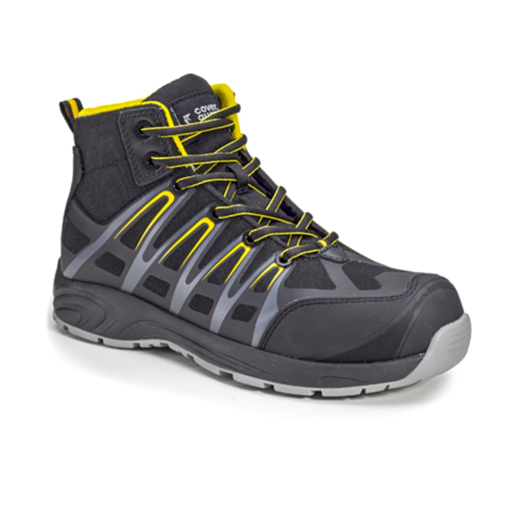 La chaussure de sécurité Aluni haute Oxford noire jaune S3 est un produit de qualité supérieure destiné à assurer une protection optimale aux pieds des professionnels exerçant dans différents secteurs industriels. Cette sneaker allie style et légèreté grâce à sa semelle extérieure en EVA/caoutchouc nitrile et sa tige en tissu Oxford imperméable.