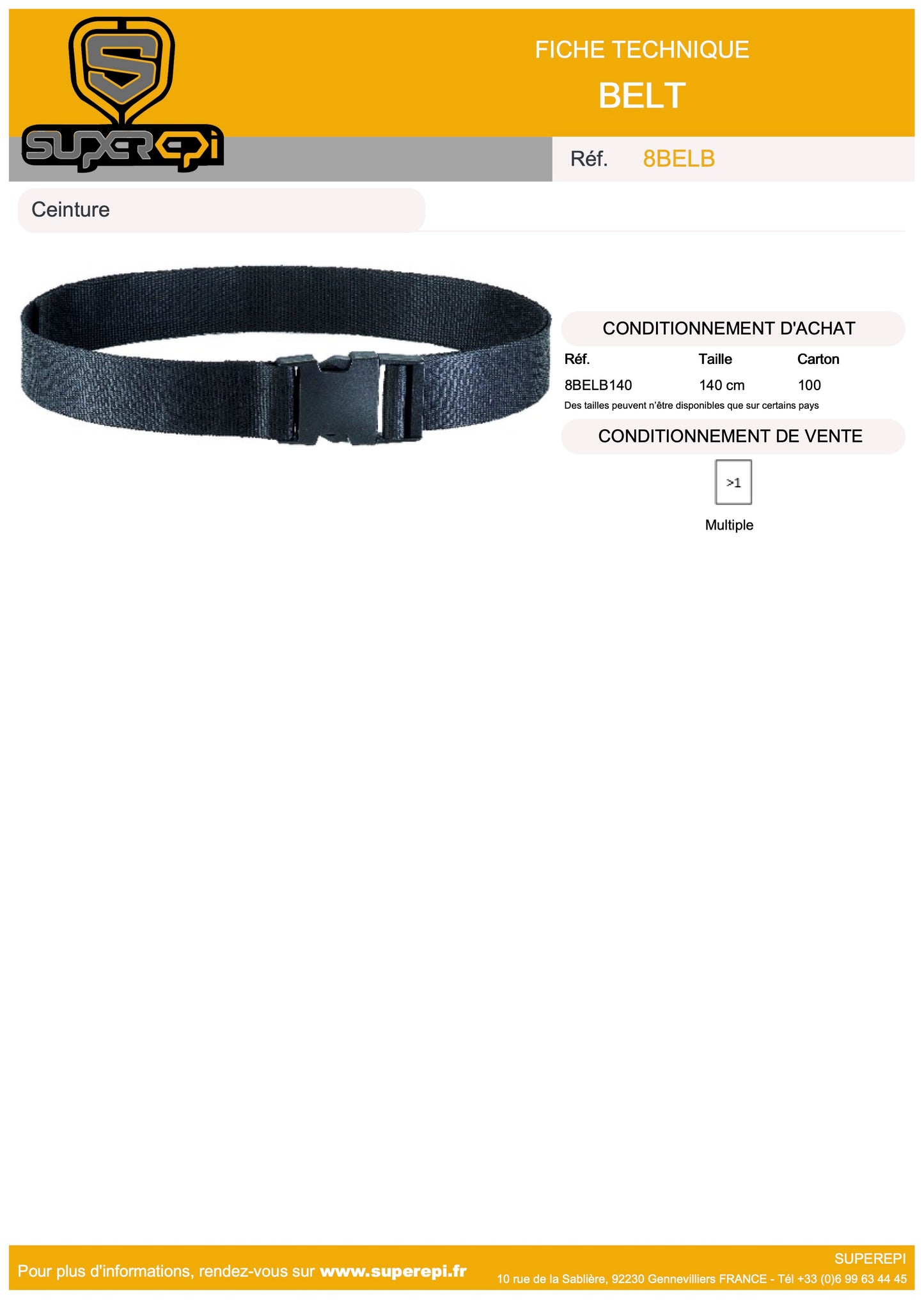 Cette ceinture Belt en lot de 10 pièces est le choix parfait pour une utilisation quotidienne. Fabriquée en polypropylène et élasthanne, elle est durable, résistante et élastique, offrant un confort maximal tout en restant en place. La ceinture mesure 140 x 4 cm et est réglable pour s'adapter à différentes tailles.