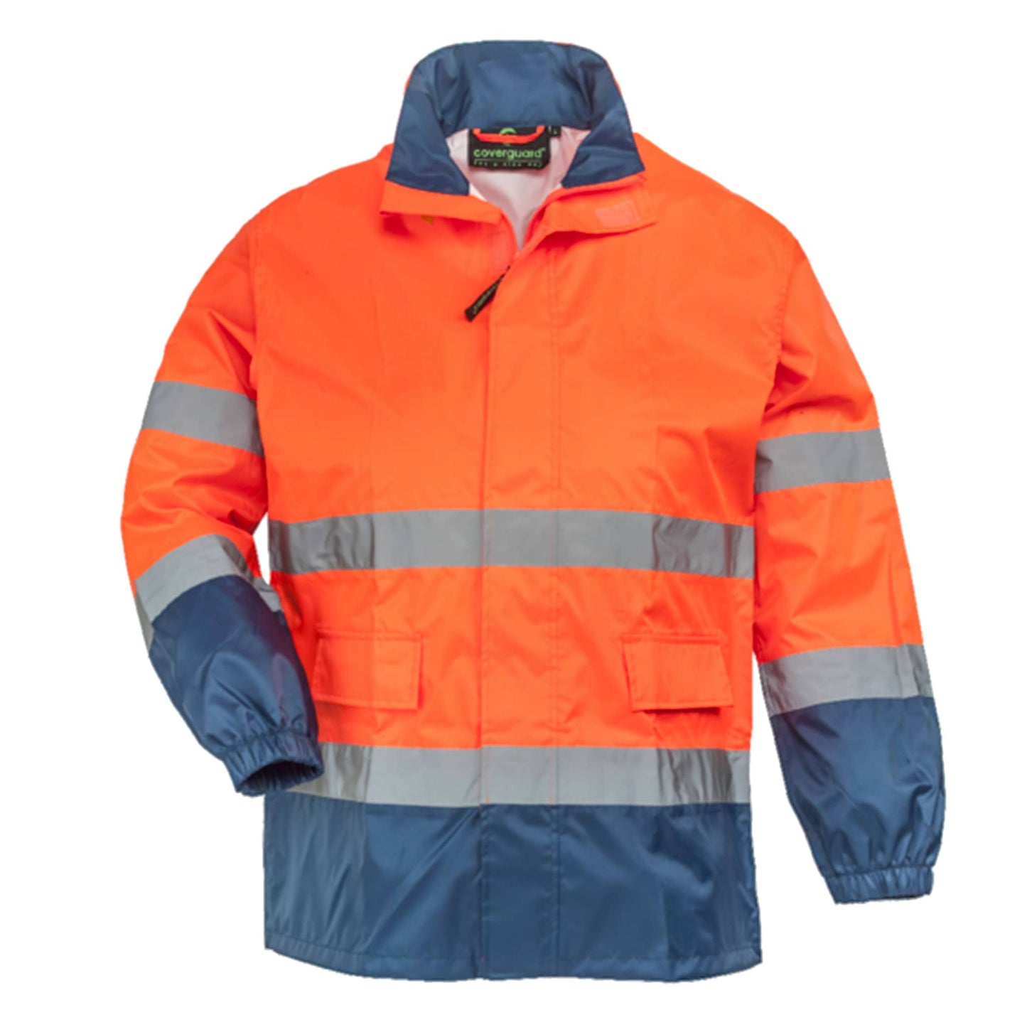 Cet ensemble de pluie Hi-Way haute visibilité est un équipement essentiel pour les travailleurs industriels qui travaillent dans des conditions météorologiques difficiles. L'extérieur est en polyester 150D oxford respirant enduit PU, fluorescent pour une visibilité accrue, tandis que l'intérieur est en polyester 150D oxford respirant de couleur sombre pour éviter les taches de saleté. 