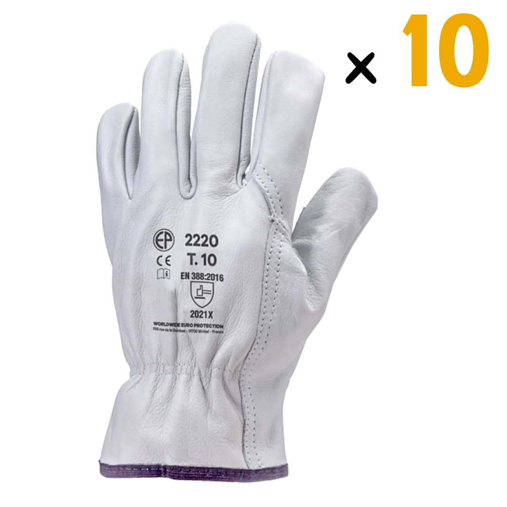 Les gants Eurostrong 2220 sont le choix idéal pour ceux qui recherchent une protection contre les coupures et les perforations lors de travaux de manutention, de construction ou d'entretien. Fabriqués à partir de cuir de vachette de première qualité, ces gants offrent une résistance accrue à l'abrasion et aux coupures, ainsi qu'une protection accrue contre les éclats de métal et autres dangers potentiels sur le lieu de travail.