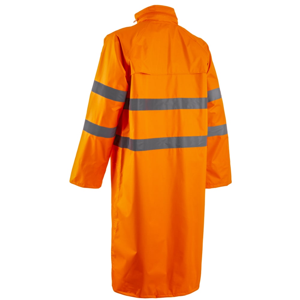 Le manteau de pluie Kawa Coat Orange HV de SuperEpi est l'équipement parfait pour les travailleurs qui cherchent une protection complète contre la pluie et une visibilité accrue sur les chantiers ou sur les routes. Fabriqué à partir de matériaux de haute qualité, ce manteau de pluie offre une protection imperméable complète contre la pluie et les intempéries.