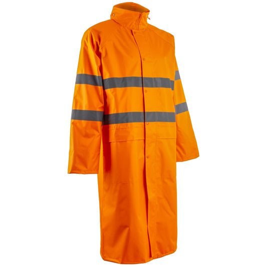 Le manteau de pluie Kawa Coat Orange HV de SuperEpi est l'équipement parfait pour les travailleurs qui cherchent une protection complète contre la pluie et une visibilité accrue sur les chantiers ou sur les routes. Fabriqué à partir de matériaux de haute qualité, ce manteau de pluie offre une protection imperméable complète contre la pluie et les intempéries.