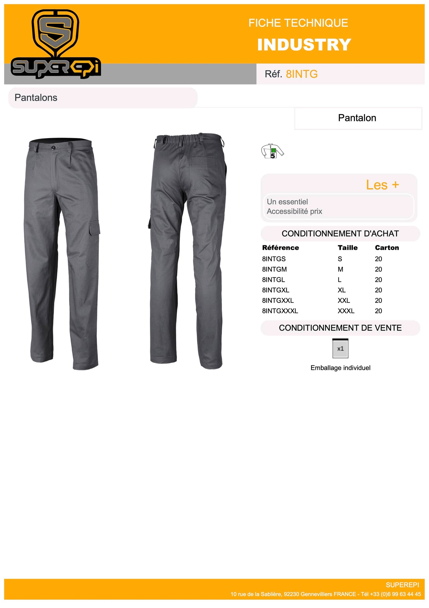 PANTALON-INDUSTRY-PACK-DE-20-FICHE-TECHNIQUE-SUPER-EPI