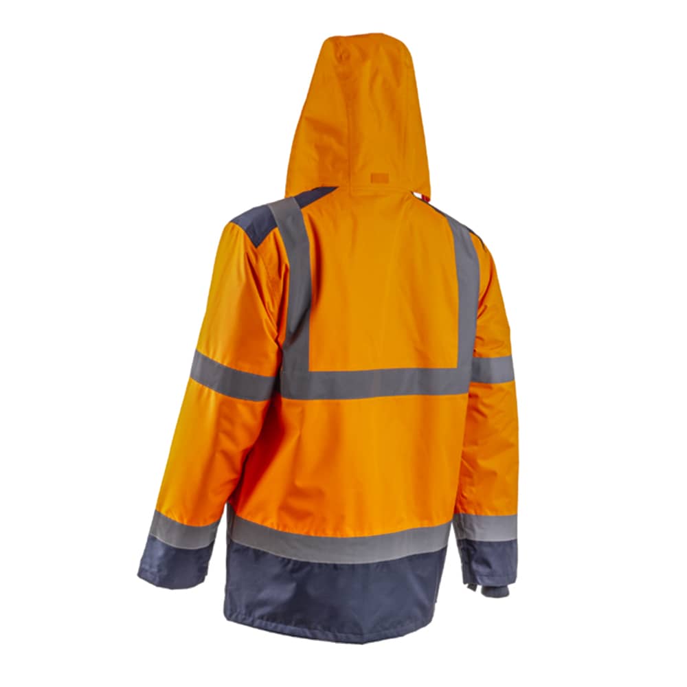 La parka de pluie HV Kazan de Superepi.fr est un vêtement de haute qualité conçu pour vous protéger efficacement contre la pluie et le vent. Avec sa coupe ample, sa longueur mi-cuisse et sa capuche ajustable, cette parka est idéale pour les travailleurs en extérieur, les randonneurs, les campeurs ou simplement les personnes qui cherchent une protection efficace contre les intempéries.