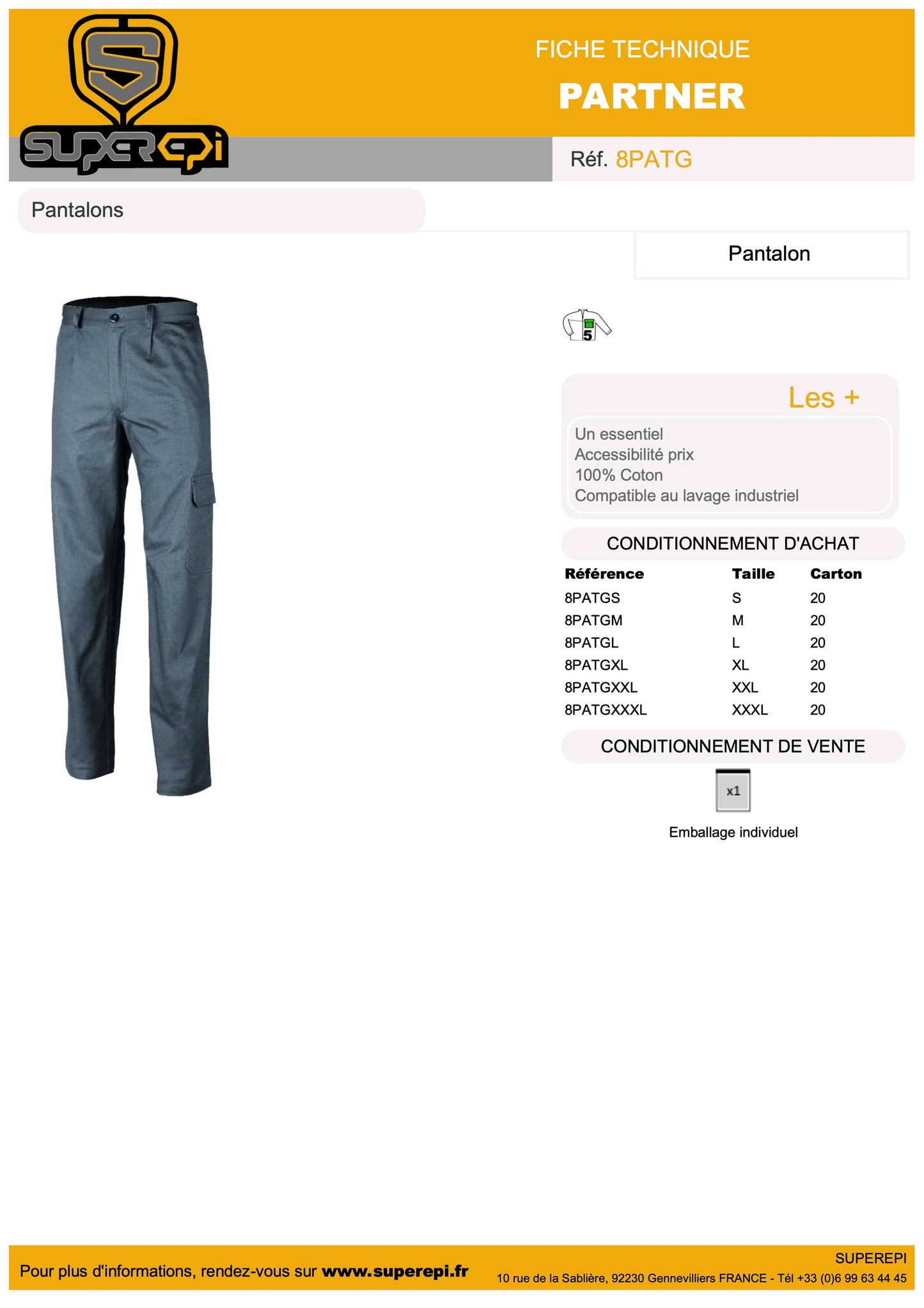 Pantalon-PARTNER-fiche-technique-SUPER-EPI