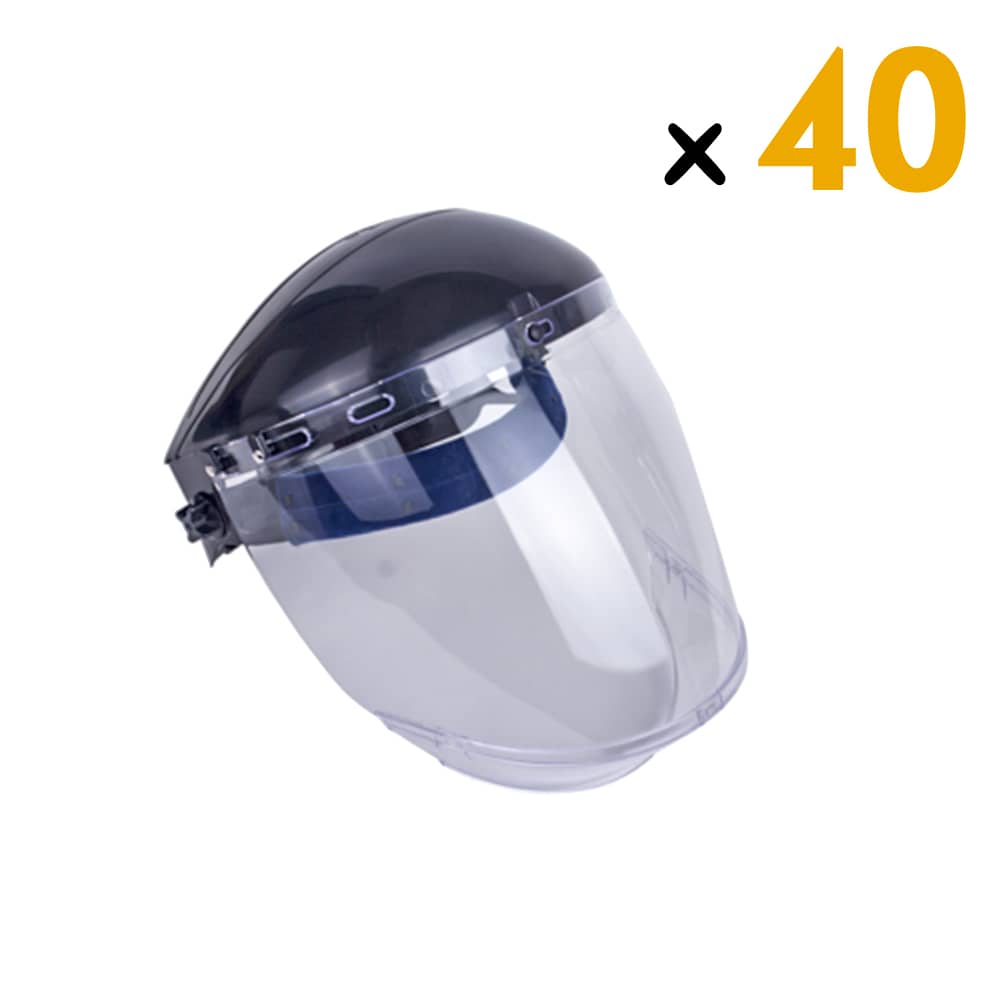 La Visière VISIFLEX SPHÉRIQUE Pack de 40 est un produit de haute qualité pour la protection de la tête et du visage dans les environnements industriels. Cette visière est conçue avec un porte-visière en ABS et une visière sphérique en polycarbonate d'épaisseur 2,0 mm offrant un champ de vision panoramique à 180°. Elle est dotée d'un marquage A qui lui confère une résistance à un impact à haute énergie, résistant même à l'impact d'une bille de 22mm, 0,43g à 190 m/s.