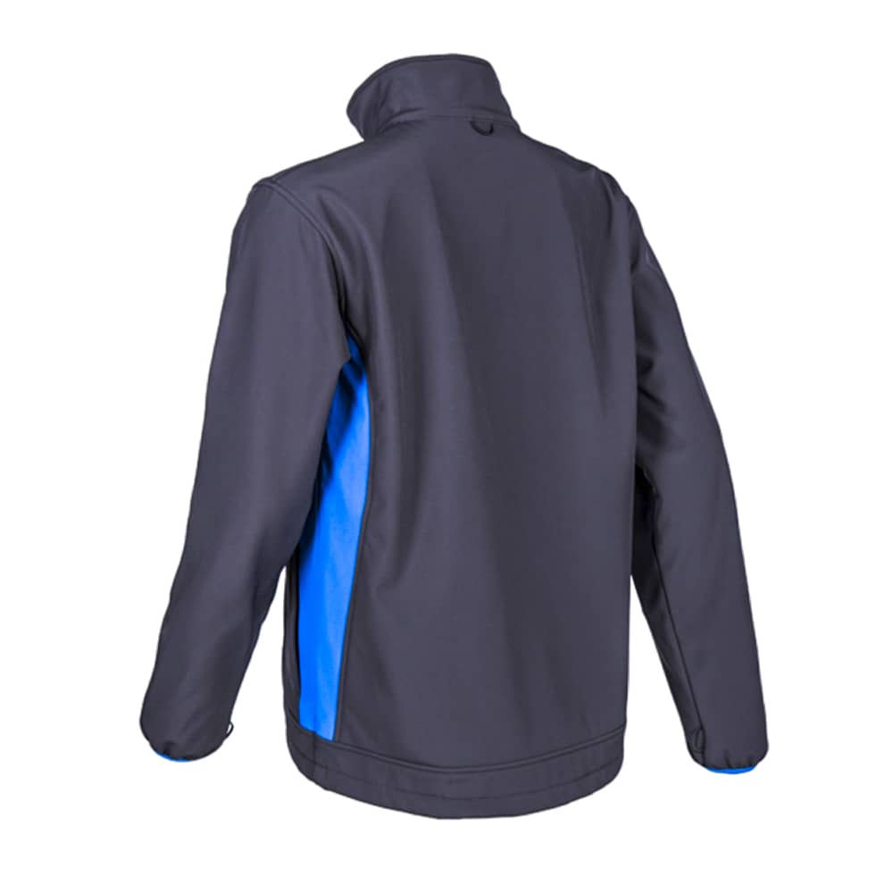 Il s'agit d'une parka WANI 300g/m2 de couleur marine avec une couche extérieure en polyester enduit PVC de 280g/m2 et une doublure en mesh en polyester de 70g/m2 pour le corps.